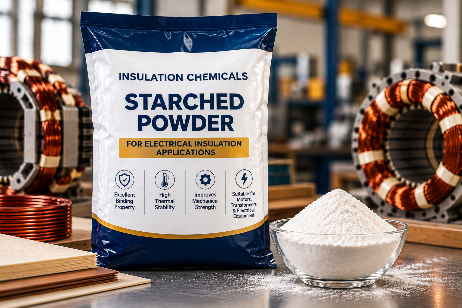 Electrical insulation powder — workshop display