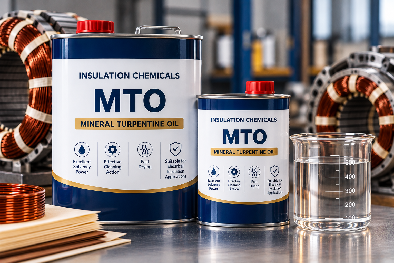 MTO insulation chemicals in industrial workshop
